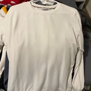 Alpine Design White and Black Crew Neck Sweater